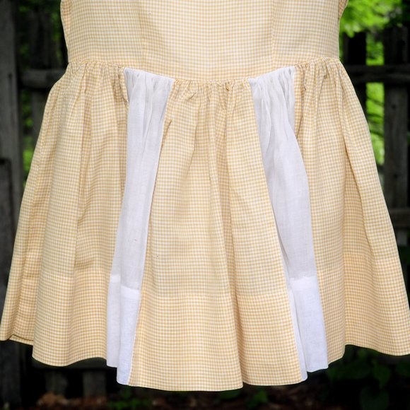 VTG 60's Kate Greenaway Girls Organza & Gold Gingham Party Church Dress Size 5 - Picture 4 of 12